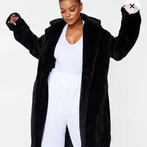 Faux fur black jacket